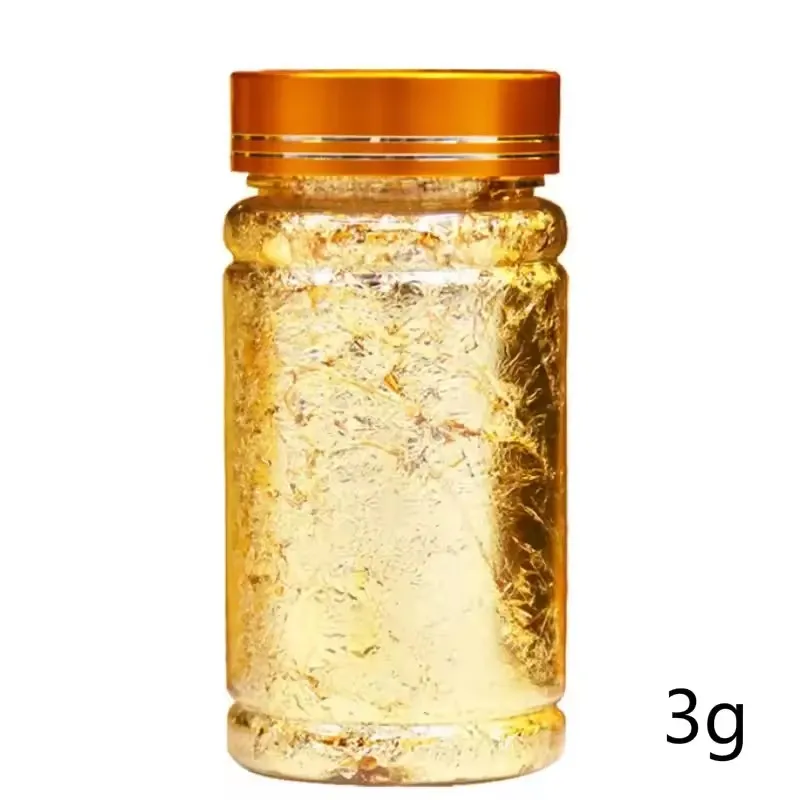 3g Golden Silvery Foil Decorative Paper Resin Mold Filling Resin Jewelry Making Metallic Foil Flakes For Nail Art Painting Craft - Image 7