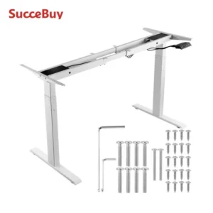 SucceBuy Standing Desk Frame  Electric Stand Up Computer Desk Legs Ergonomic DIY Workstation Base for Home and Office