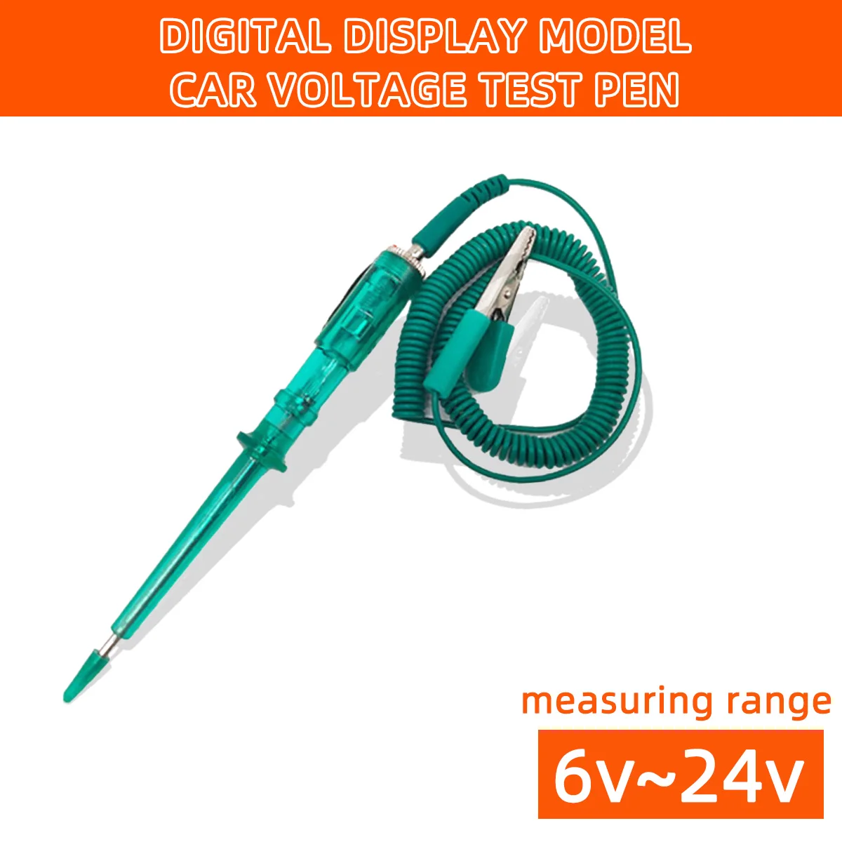 6/12/24v48v Dc Digital Display Extended Spring Cable Automotive Digital Voltage Circuit Tester Truck Automotive Light Test Pen - Image 8
