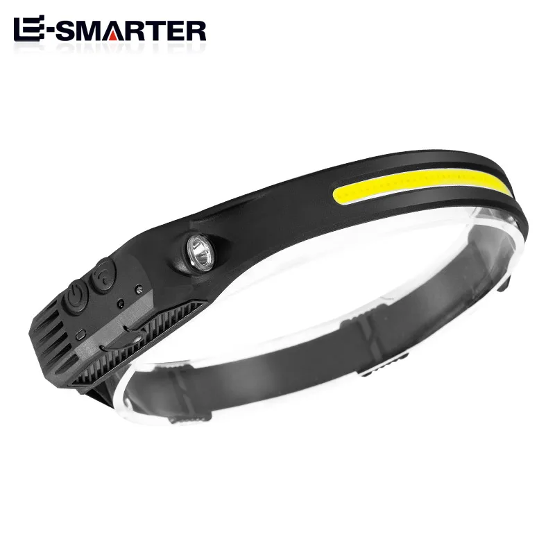 COB LED Sensor Head Lamp Induction Headlamp Built-in Battery Flashlight USB Rechargeable Head Torch 5 Lighting Modes Headlight - Image 7