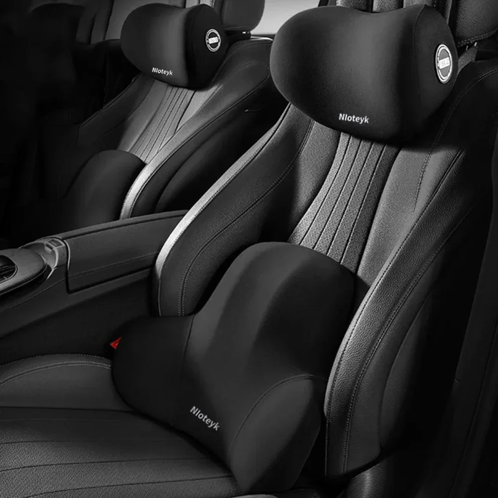 Car Memory Foam Neck Pillow Protection Lumbar Backrest Cushion Lumbar Cushion Car Headrest Cushion