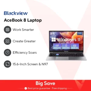 Blackview AceBook 8 Laptop 15.6" 12th Gen Intel Alder Lake N97 16GB RAM 512GB SSD + expansion up to 1TB Windows 11 Home 15.6"
