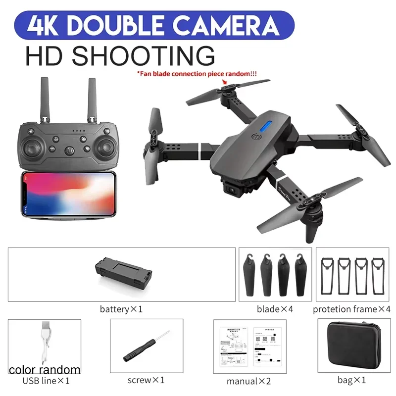 2025 E88 Professional HD 4K RC Drone Wide Angle Camera Foldable Helicopter Quadcopter Aircraft Kid Gift Toys By KBDFA - Image 8