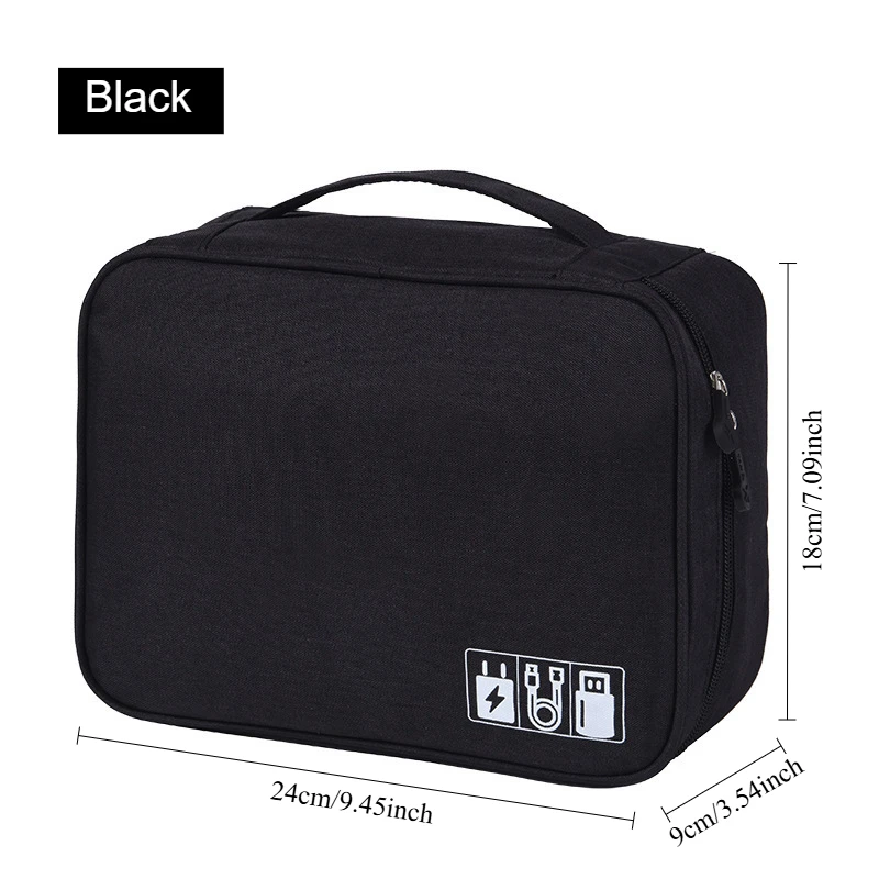 Handheld Digital Bag Multifunctional Large Capacity Moistureproof Mesh Earphone Charger Data Cable USB Travel Protective Case1PC - Image 12