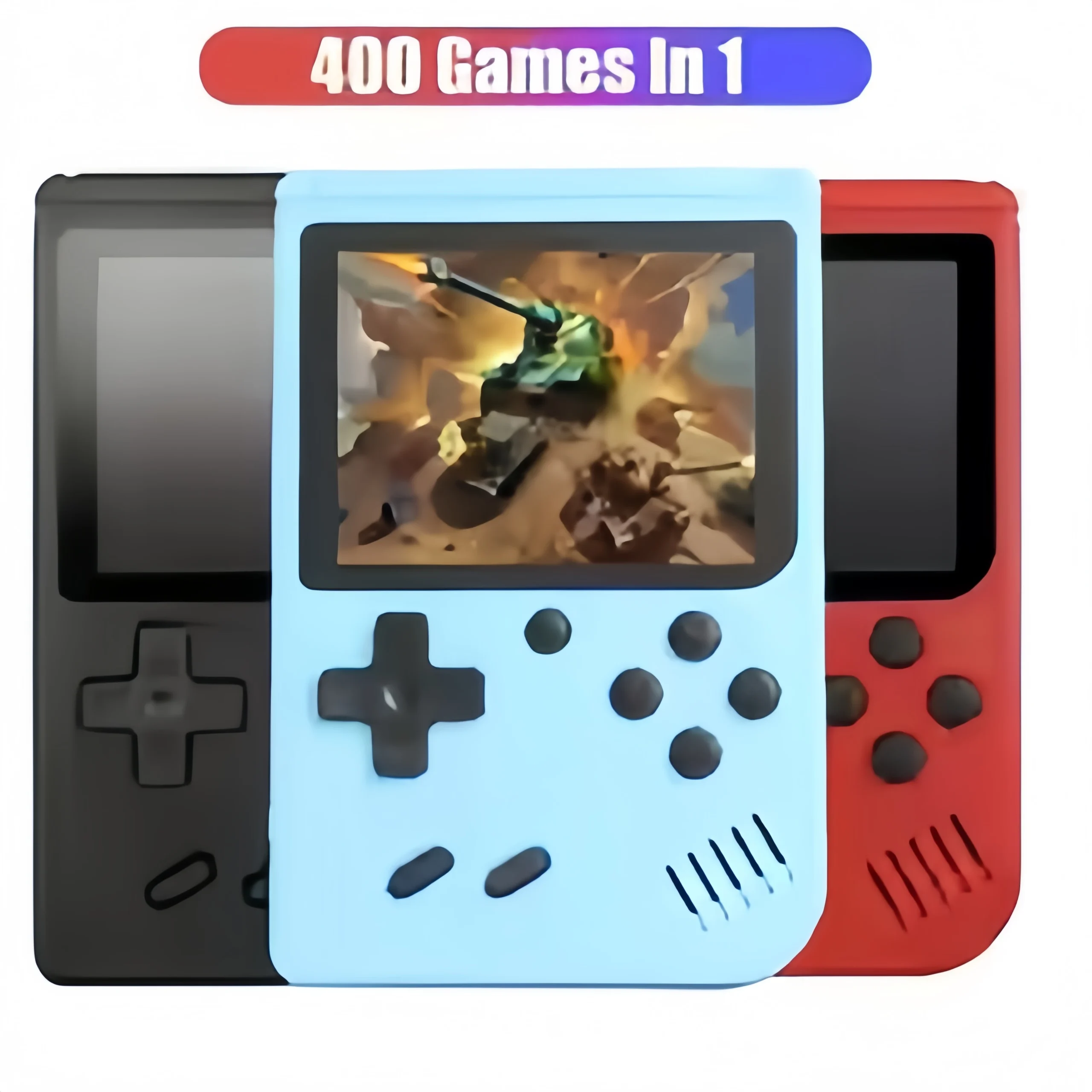 3.0 Inch Retro Game Console with 400 Built-in Games, Portable Handheld Mini Gaming Device, Christmas Gift for Kids & Adults