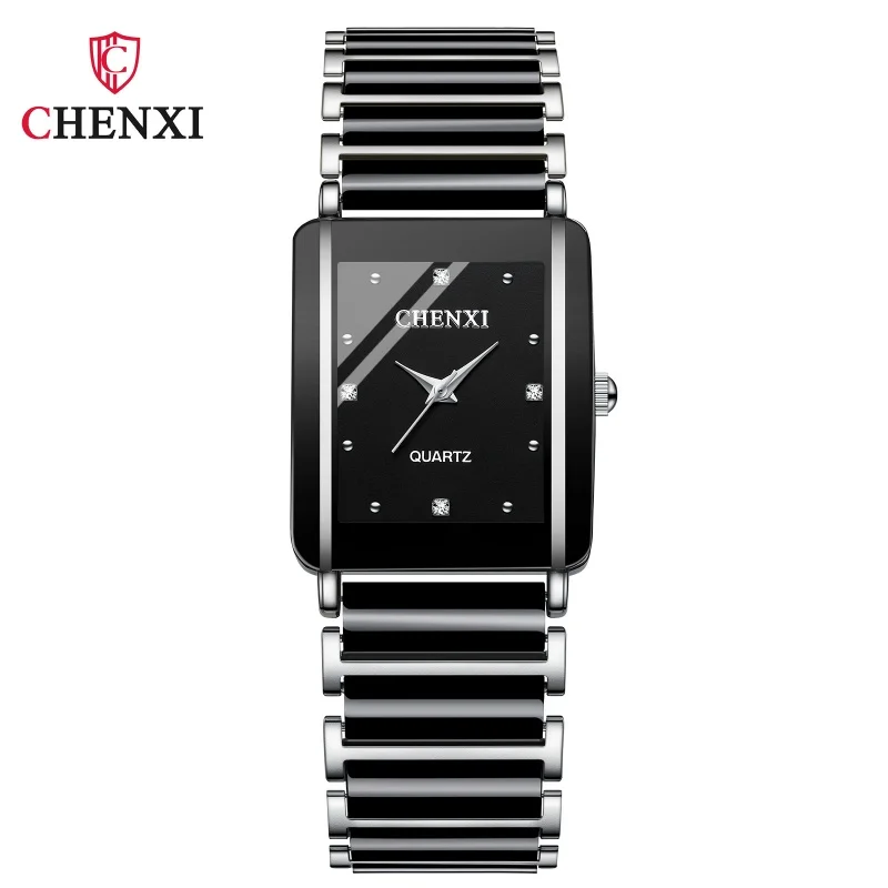 CHENXI 104A Brand Men Quartz Watch Elegant Square Dial reloj Ceramic Strap Waterproof Simple montre Lady Fashion Couple Watches - Image 7