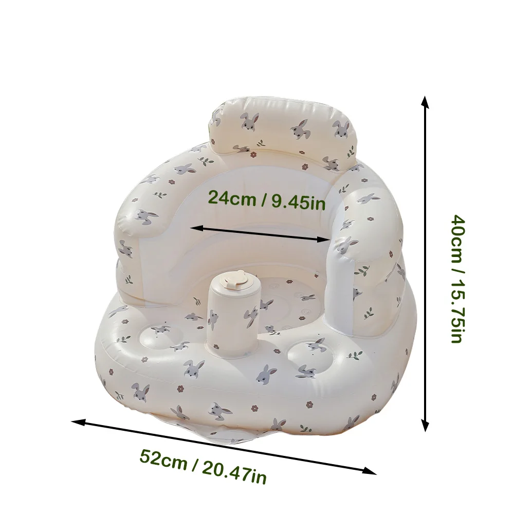 Infant Shining Baby Inflatable Sofa Children Puff Portable Bath Chairs PVC Multifunctional Seat Practice Sitting Bath Stool - Image 10