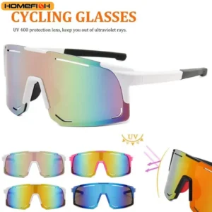 New Bicycle Sunglasses UV Protective Windshield Glass Men's and Women's Wear Lenses Road Cycling Sports Glasses Outdoor Glasses