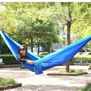 Ultra-Light Travel Camping Hammock 300kg Load Capacity Breathable Quick-Drying Parachute Nylon  Included Outdoor Indoor Garden