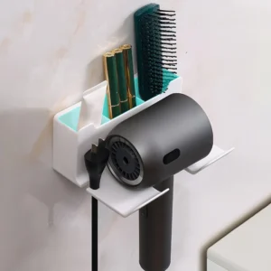 Hair Dryer Holder Wall Dryer Cradle Straightener Stand Hairdryer Organizer Box Toilet Blower Holder Shelf Bathroom Accessories