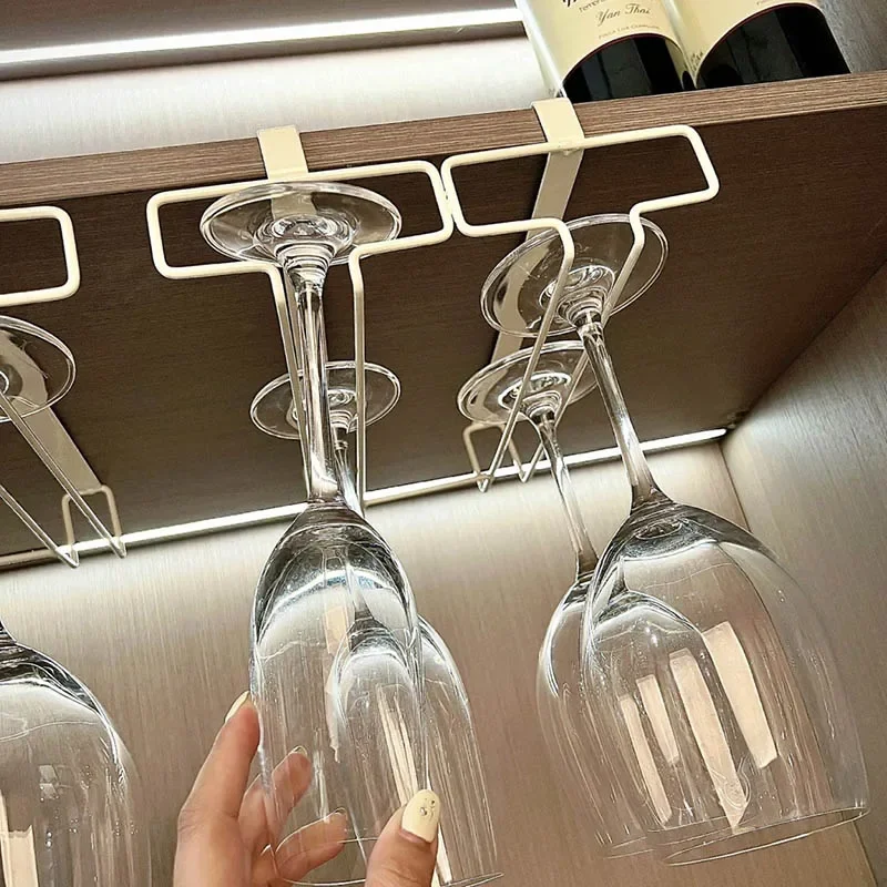 No Drilling Metal Wine Glass Holder - Stemware Rack for Under Cabinet Storage Kitchen Organization Kitchen/Bar Storage Supplies - Image 2
