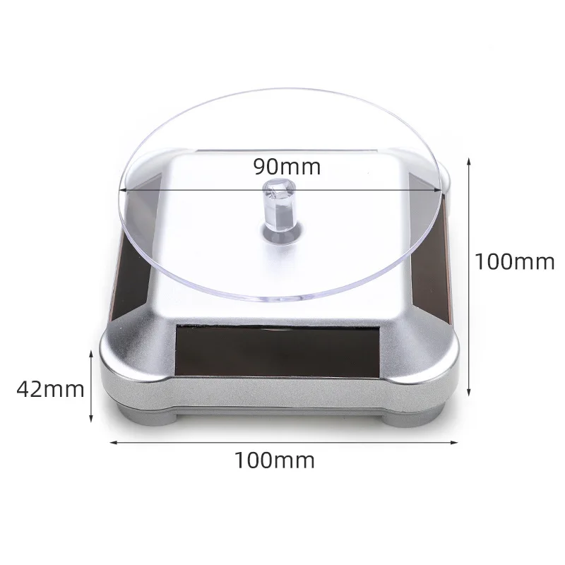 Solar Showcase 360 Automatic Rotating Turntable Jewelry Organizer Jade Ware Necklace Bracelet Watch Phone Display Stand - Image 6