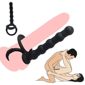 Double Penetration Anal Sex Toys For Men & Women - Dildo Penis Butt Plug, Anal Beads & Cock Ring for Delay Ejaculation