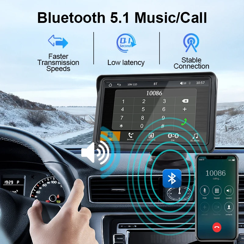 7inch Carplay Android Auto Car Radio Multimedia Video Player Touch Screen AUX USB With Remote Control - Image 4