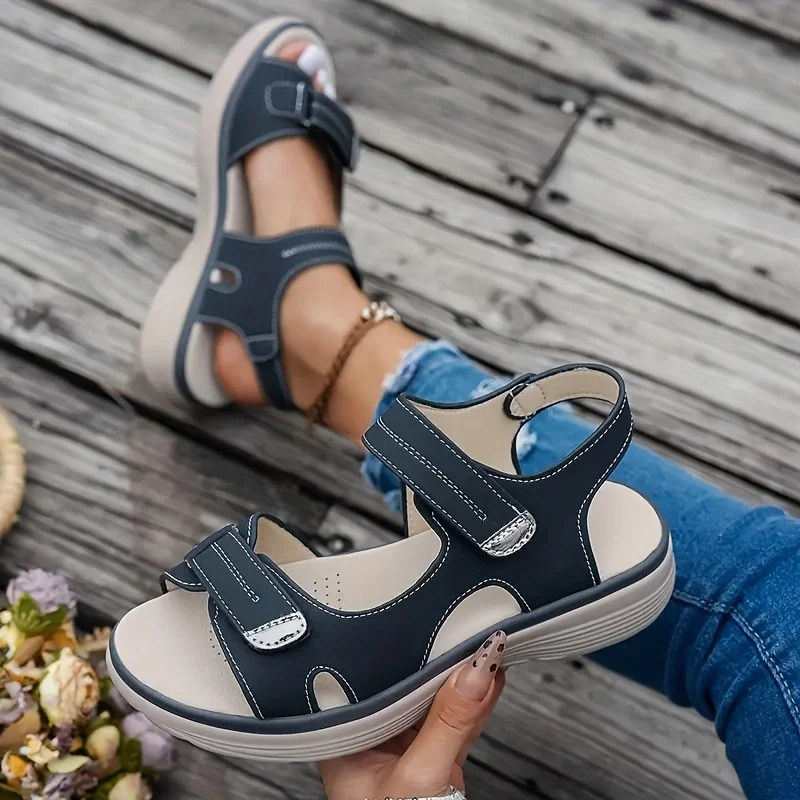 2025 New Summer Sandals Travel Women Shoes New Sandal Sole Durable Sandal Ladies Outdoor Beach Slippers Platform Sandals - Image 3