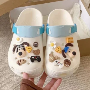 DIY Cute Dogs Set Shoe Charms Accessories for Clogs Slide Sandals Garden Shoe Decoration Buckles Beach Bags Pins Friends Gifts