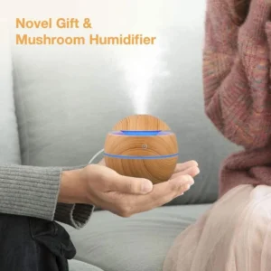 Mini Woodgrain Ultrasonic Humidifier USB Essential Oil Diffuser Portable Desktop Aromatherapy Air Humidifier for Home Office Use
