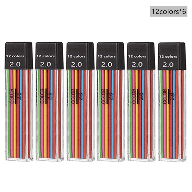 Mechanical Pencil Set 2.0 mm with 2B Black/Colors Lead Refill For Writing Sketching Art Drawing Painting School Automatic Pencil - Image 24