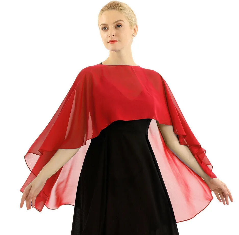 Elegant Chiffon Wedding Wrap for Women Evening Capes Bridal Jacket Accessories - Image 5