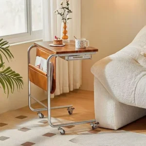 Versatile Side Table Small Coffee Table for Trolleys Dining Carts Wine Racks Bookshelves Convenient Flexible Storage Solution