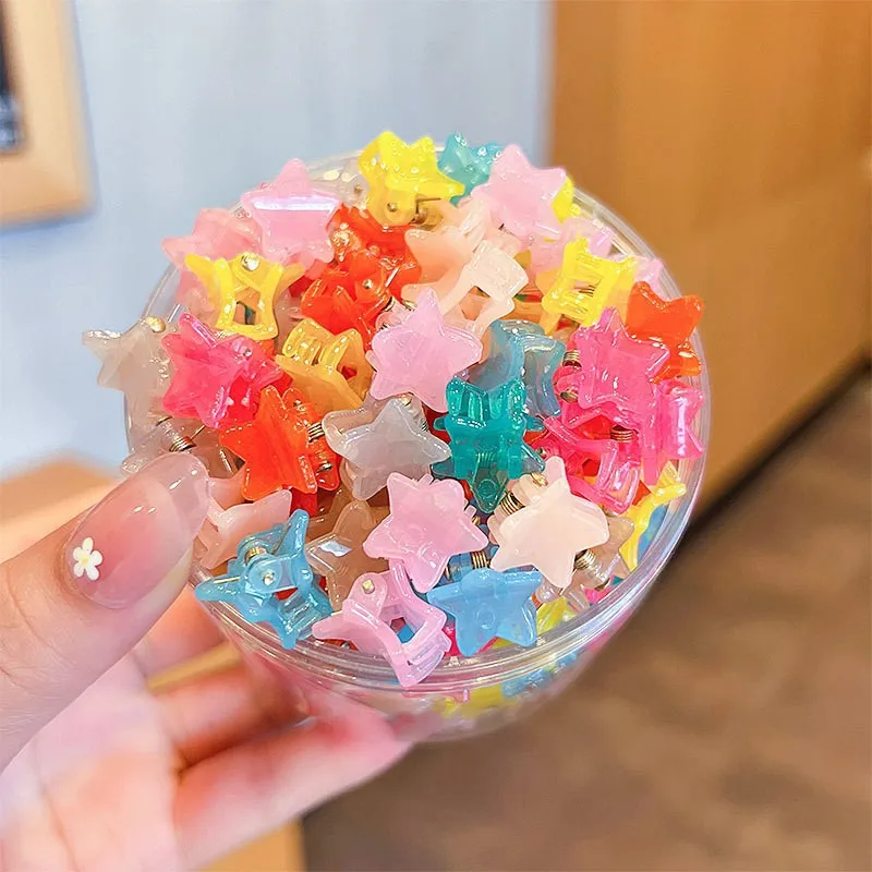 50pcs Minimalist Solid Hair Claw Mini Cute Banana Clip Cartoon Headwear Non Slip Hair Styling Accessories - Image 12