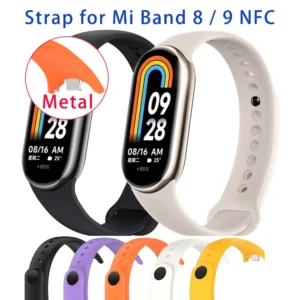 2025 Strap for Xiaomi Mi Band 8/8 NFC Bracelet Silicone Wrist Miband 9 NFC Replacement pulsera correa Sport Strap for Mi Band 9