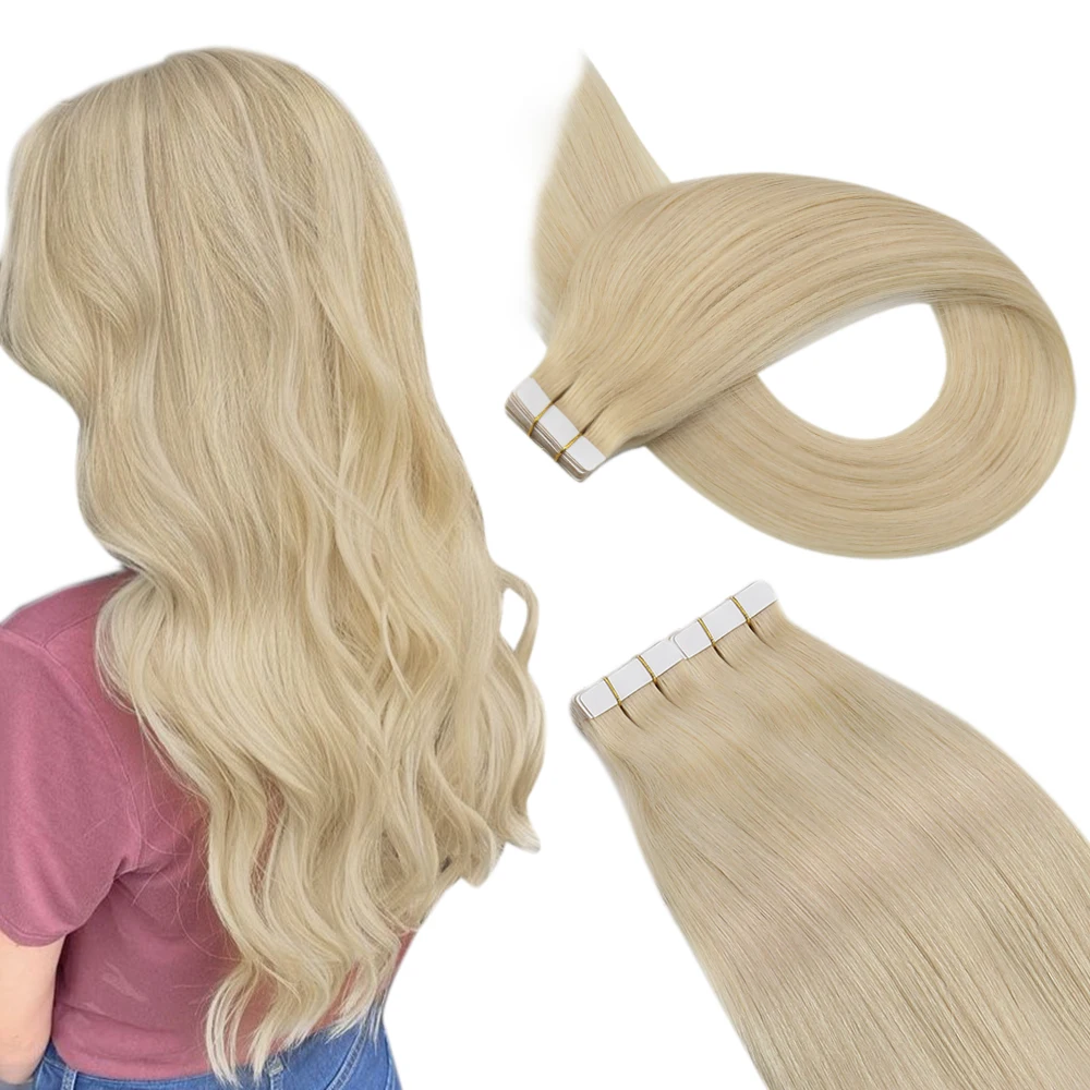 Ugeat Tape in Hair Extensions Human Hair Real Natural Brazilian Remy Hair Straight Seamless Skin Weft For Women Balayage 20P/40P - Image 19