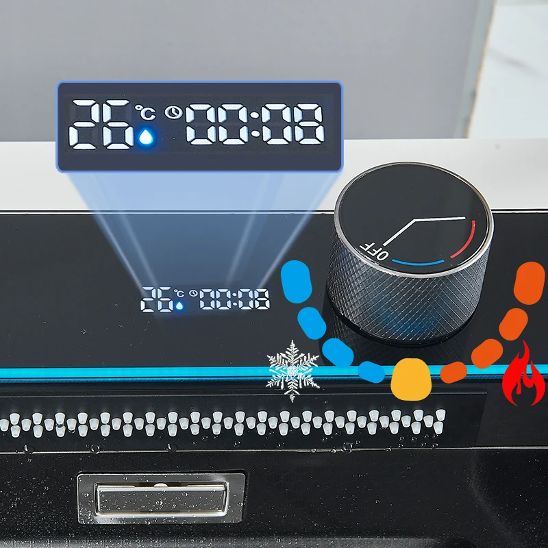 Stainless Steel Kitchen Sink with Faucet Digital Display Large Single Bowl Waterfall Rain 5 Functions System Dish Basin Sink - Image 4