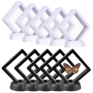 5Pcs Floating Display Case Frame Ring Necklace Earring Packaging Box Jewelry Coin Display Stand Holder