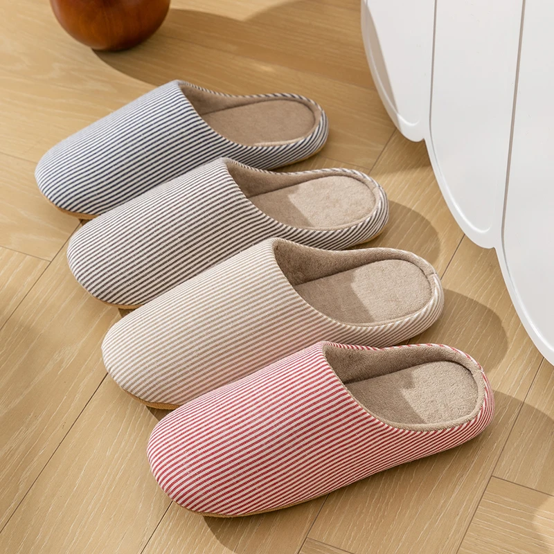 Unisex Home Slippers Soft Fur Slippers Warm Indoor Flat Slides Nonslip Couples Shoes Bedroom Light Slience Flats Autumn&Spring - Image 3