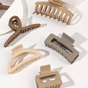 5 Pcs Mixed Colors And Shapes Big Hair Claw Clips for Women Girls Thin Thick Curly Hair, Strong Hold Jaw Clips.