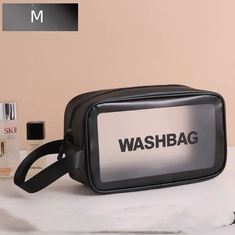 Portable Cosmetic Waterproof Bag Large Capacity Dust Proof Make Up Storage Handbags PVC Fashion Transparent Travel Bags - Image 7