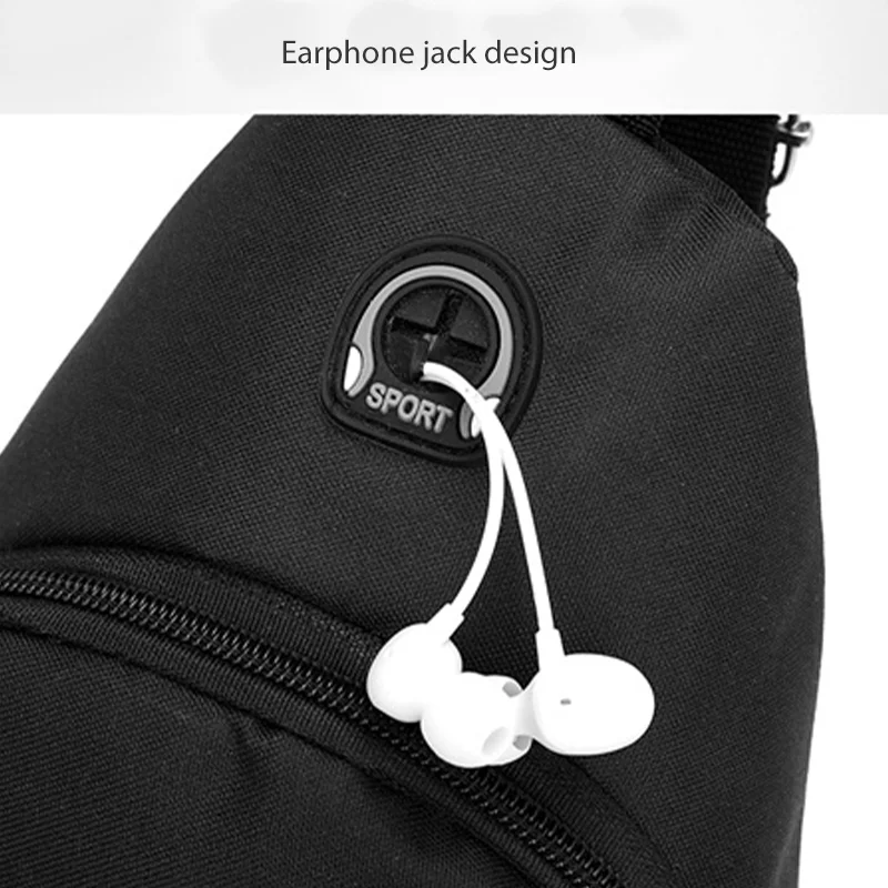 Men's Oxford Cloth Crossbody Bag New Trend Chest Bag Fashionable and Portable Shoulder Bag - Image 6