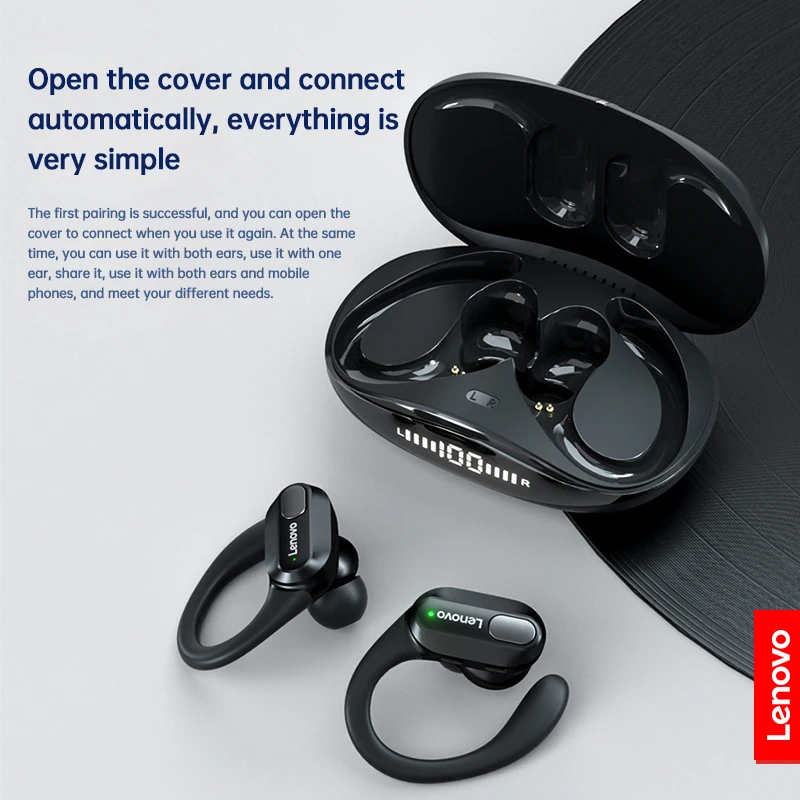Original Lenovo XT80 Sports Wireless Earphones with Mics, LED Power Display,Hifi Stereo Sound Bluetooth 5.3 TWS HeadphHeadphones - Image 3