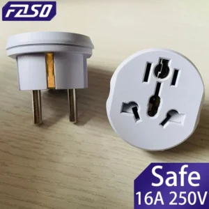 Korea EU Plug Adapter 16A 250V Travel Adapter Converte