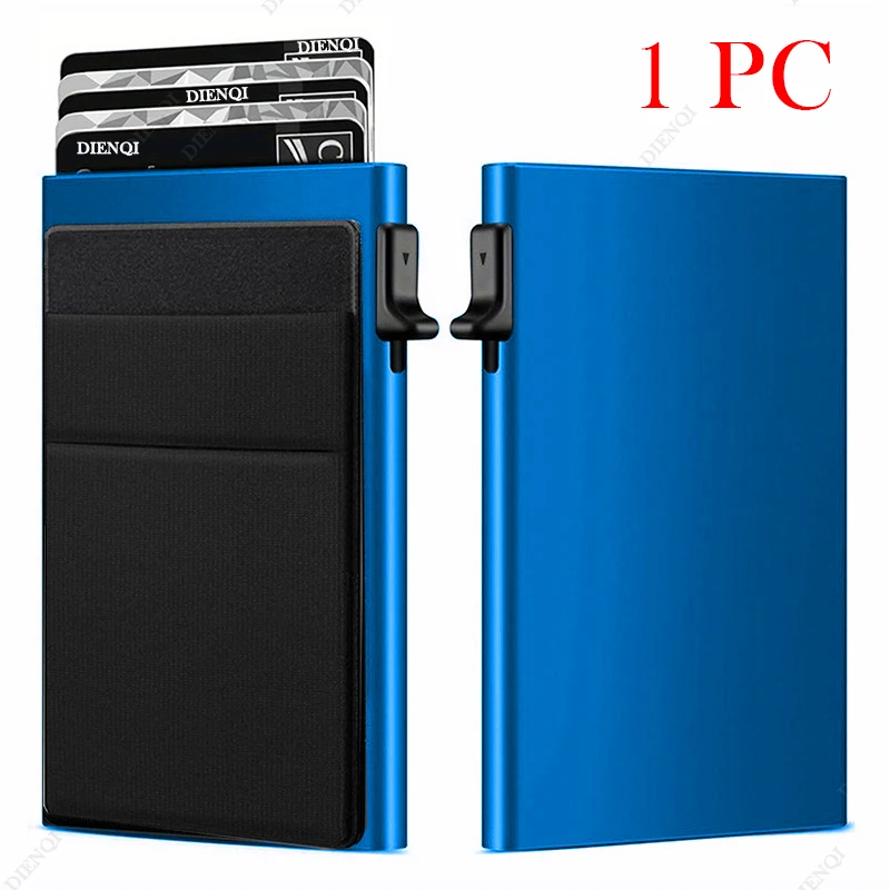 Rfid Credit Card Holder Men Thin Slim Mini Minimalist Wallets Luxury Metal Bank ID Cardholer Case Wallet for Men Carteras Choice - Image 14