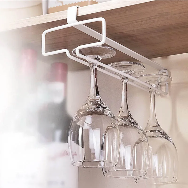 No Drilling Metal Wine Glass Holder - Stemware Rack for Under Cabinet Storage Kitchen Organization Kitchen/Bar Storage Supplies - Image 3