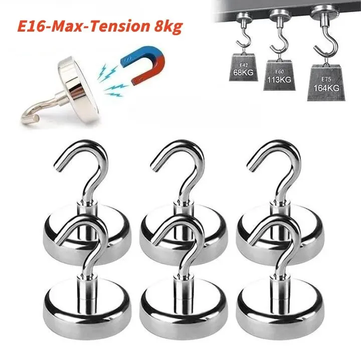 40PCS Strong Magnetic Hooks Multi-Purpose Storage Hooks Home Kitchen Bar Storage Hooks Key Storage Hooks Bathroom Hangers - Image 7