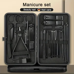 8/12/15/20/24 pcs Manicure Cutters Nail Clipper Set Household Stainless Steel Ear Spoon Pedicure Scissors Tool For Beauty