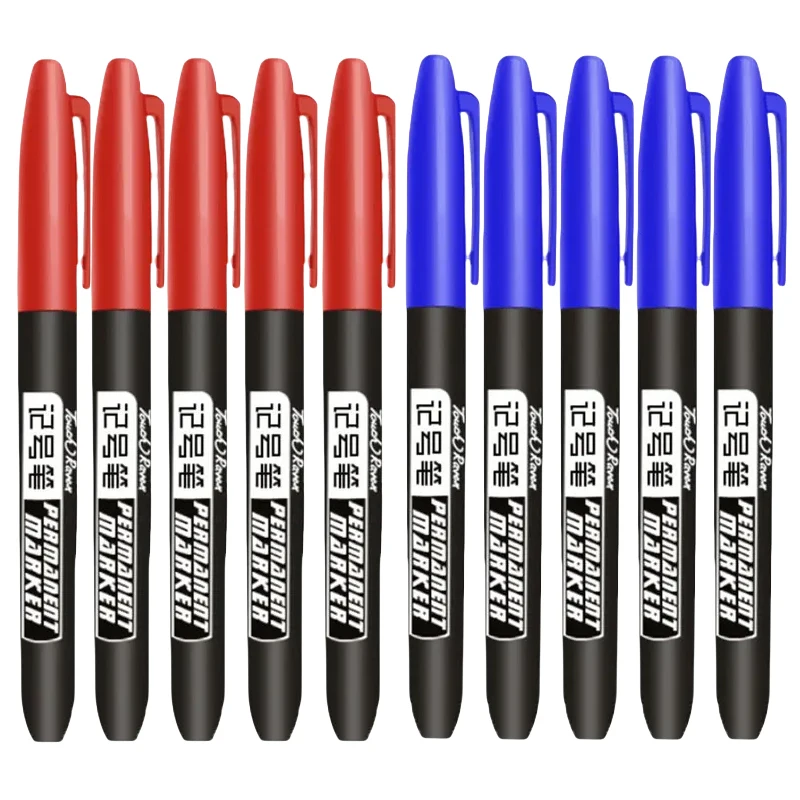 Permanent Marker Pen Drawing Markers Black Blue Red Waterproof Ink Sketch Pens Stationery Art School Supplies For Glass Metal - Image 12