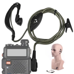 Baofeng Walkie Talkie Earpiece 2 Pin PPT Aluminum Foil Earphones Headset MIC Speaker Baofeng Two Way Radio UV-5R UV-82 BF888S