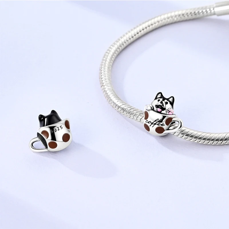Original 925 Sterling Silver Charms Beads Cute Cat Dog Tiger Koala Animal Charm Pendant For Women Fine DIY Birthday Jewelry Gift - Image 6