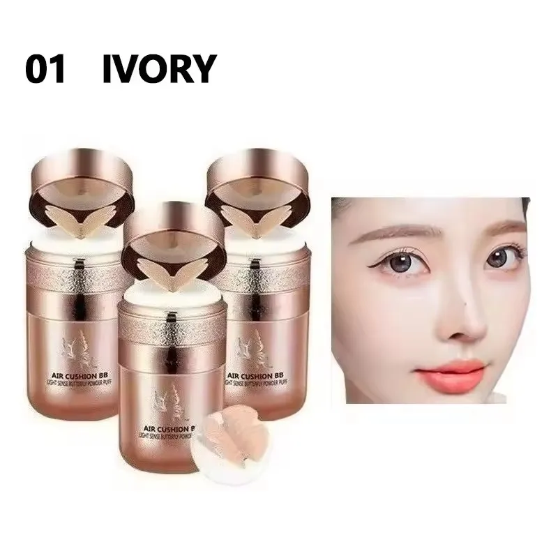 Air Cushion BB Cream Butterfly Powder Puff Moisturizing Foundation Concealer Whitening Oil-control Waterproof Makeup Cosmetics - Image 10
