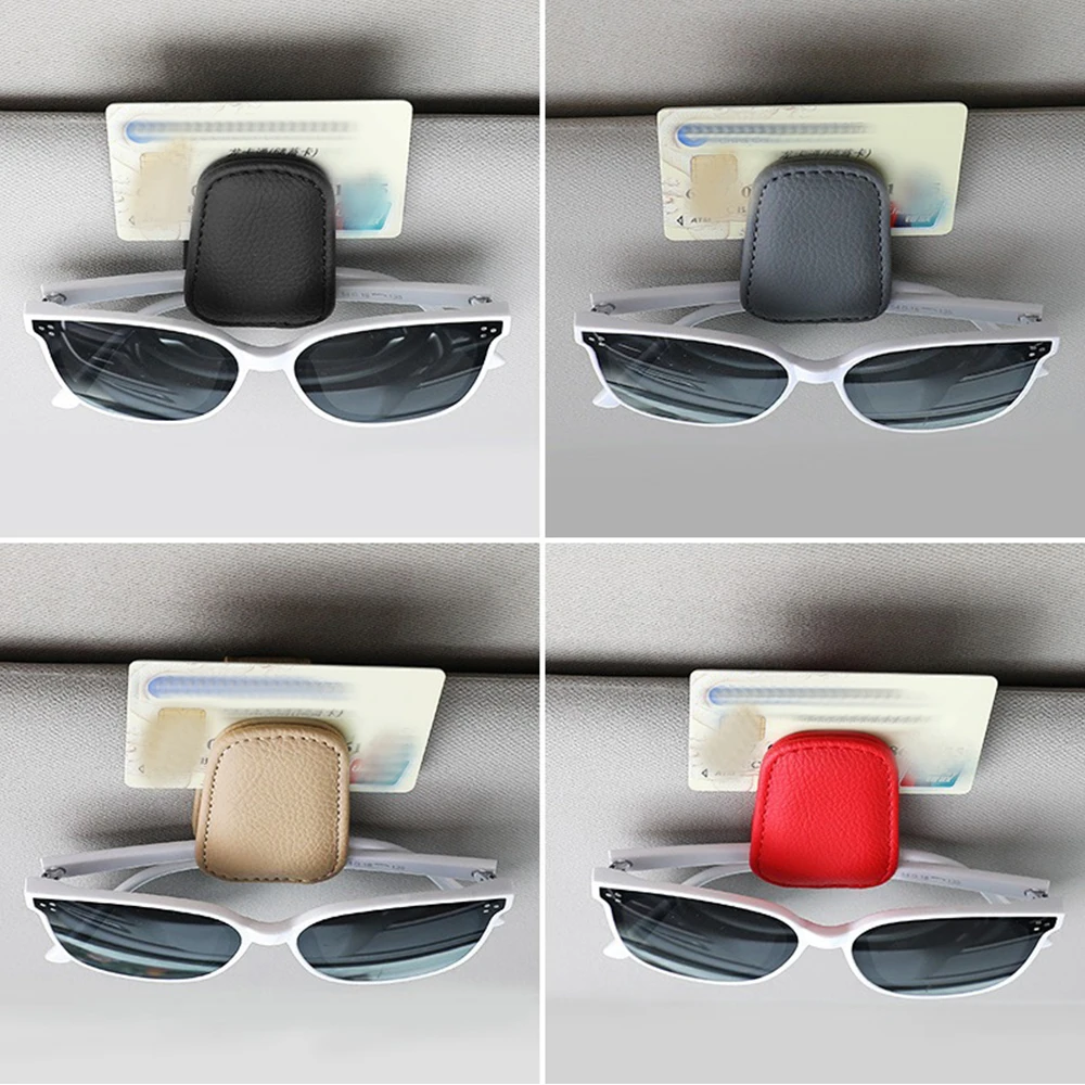 Universal Car Sunglasses Clip Card Ticket Holder Stand Fastener Pen Case Eyeglasses Sun Visor Car Accessories - Image 2
