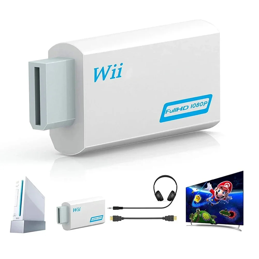 Full HD 1080P Wii To HDMI Compatible Converter Adapter Wii2HDMI Compatible Converter 3.5mm Audio for PC HDTV Monitor Display - Image 2
