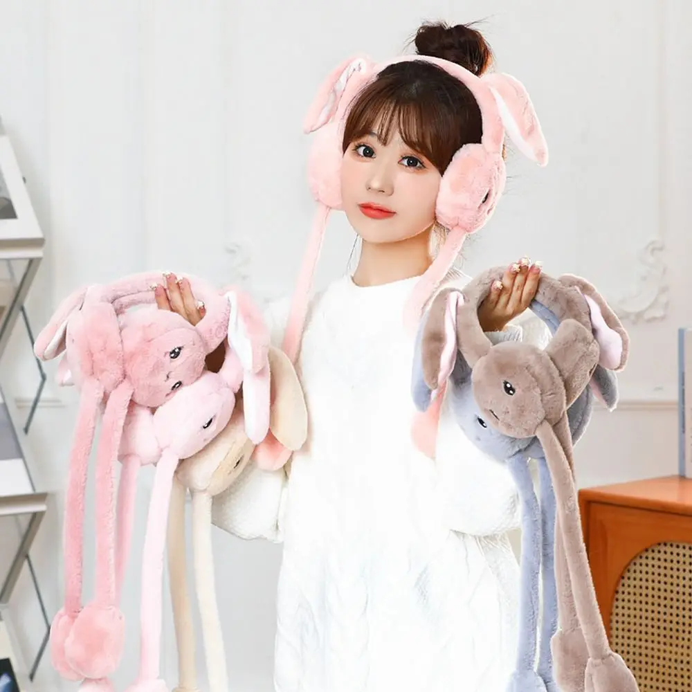 Creative Cute Moving Rabbit Ears Earmuffs Student Couple Personality Cold Winter Plush Earmuffs Ear Warm Ear Muffs - Image 2