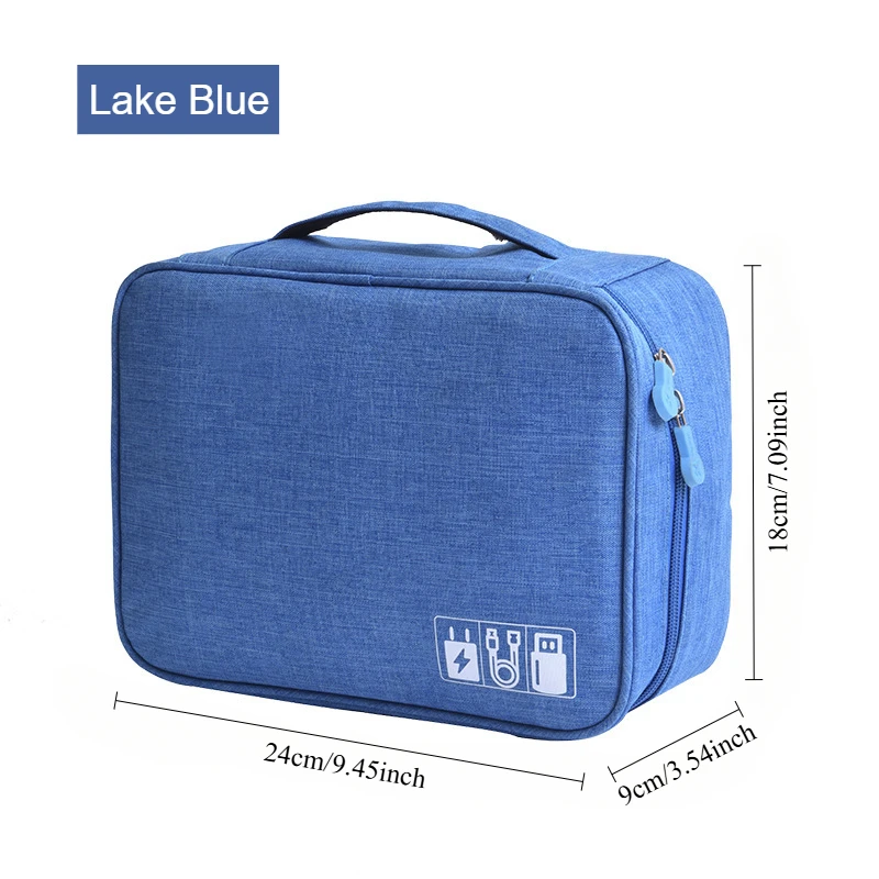 Handheld Digital Bag Multifunctional Large Capacity Moistureproof Mesh Earphone Charger Data Cable USB Travel Protective Case1PC - Image 8