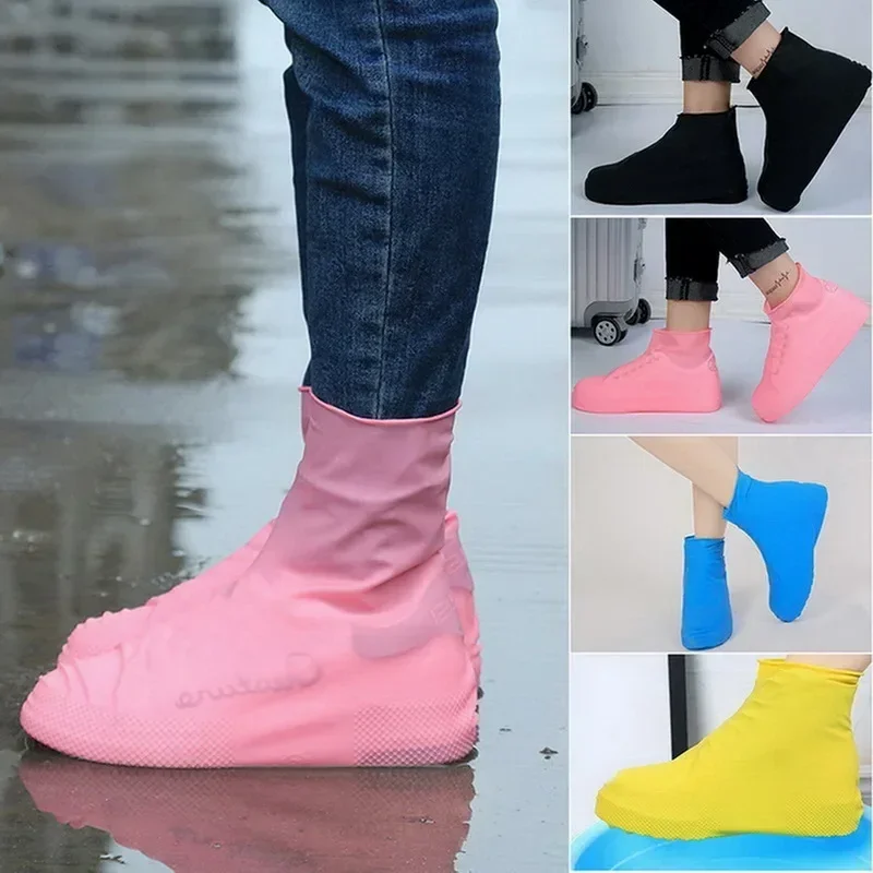 Waterproof Shoe Covers Silicone Anti-Slip Rain Boots Unisex Sneakers Protector for Outdoor Rainy Day Reusable Rain Shoe Cover - Image 3