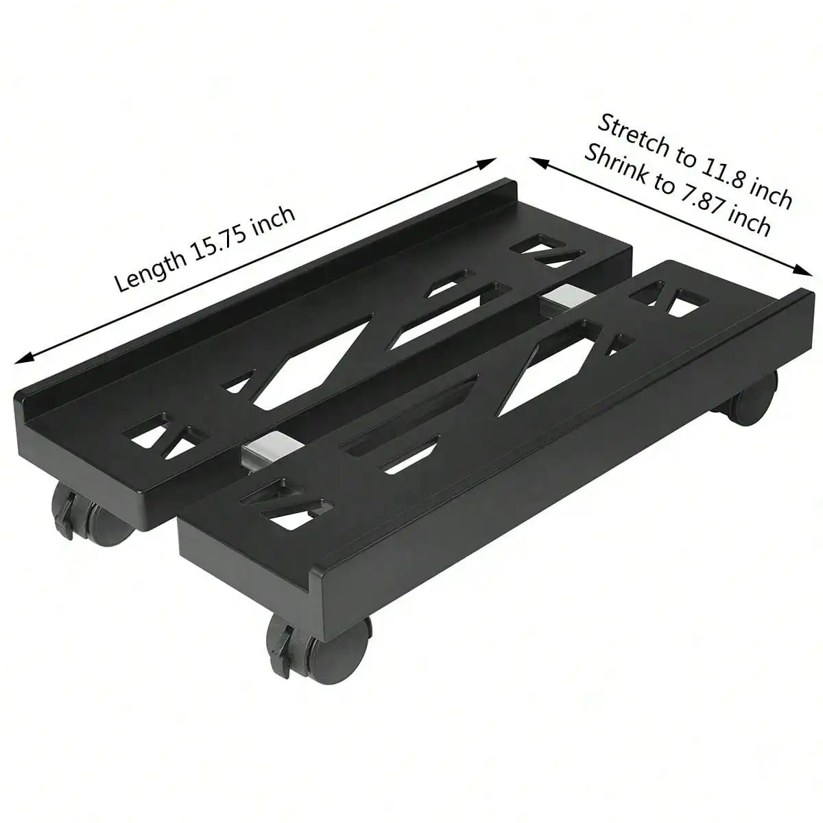 Adjustable Mobile PC Tower Stand with Wheels under Desk CPU Holder Adjustable Stable Mobile Computer Host Stand for Home Office - Image 8