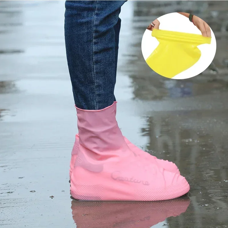 Waterproof Shoe Covers Silicone Anti-Slip Rain Boots Unisex Sneakers Protector for Outdoor Rainy Day Reusable Rain Shoe Cover - Image 6